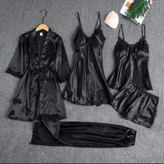 Jersey Lace Comfortable And Breathable Nightwear Set