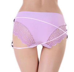 Comfortable Lace Work Spandex Briefs - 3 Pcs Multicolor Set
