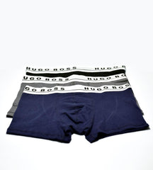 Men Cotton Stretch Boxers Pack of 3 Grey Black Blue