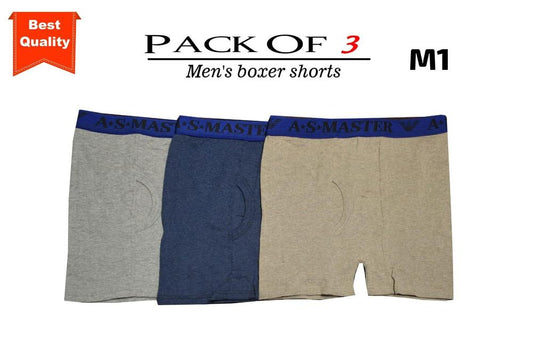 Men's Cotton Boxers Pack of 3 Large