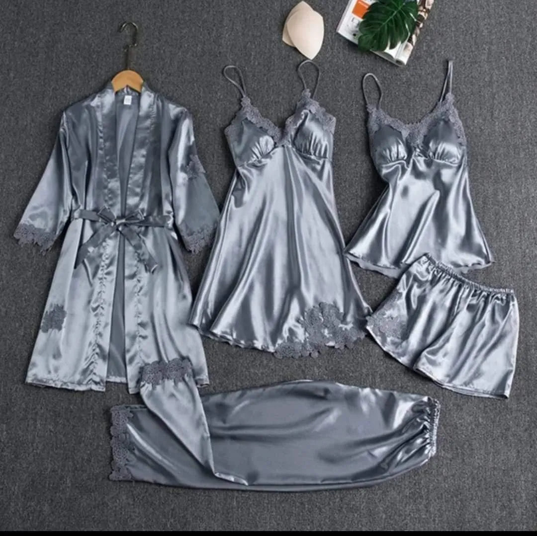 Jersey Lace Comfortable And Breathable Nightwear Set