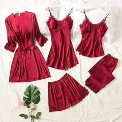 Jersey Lace Comfortable And Breathable Nightwear Set